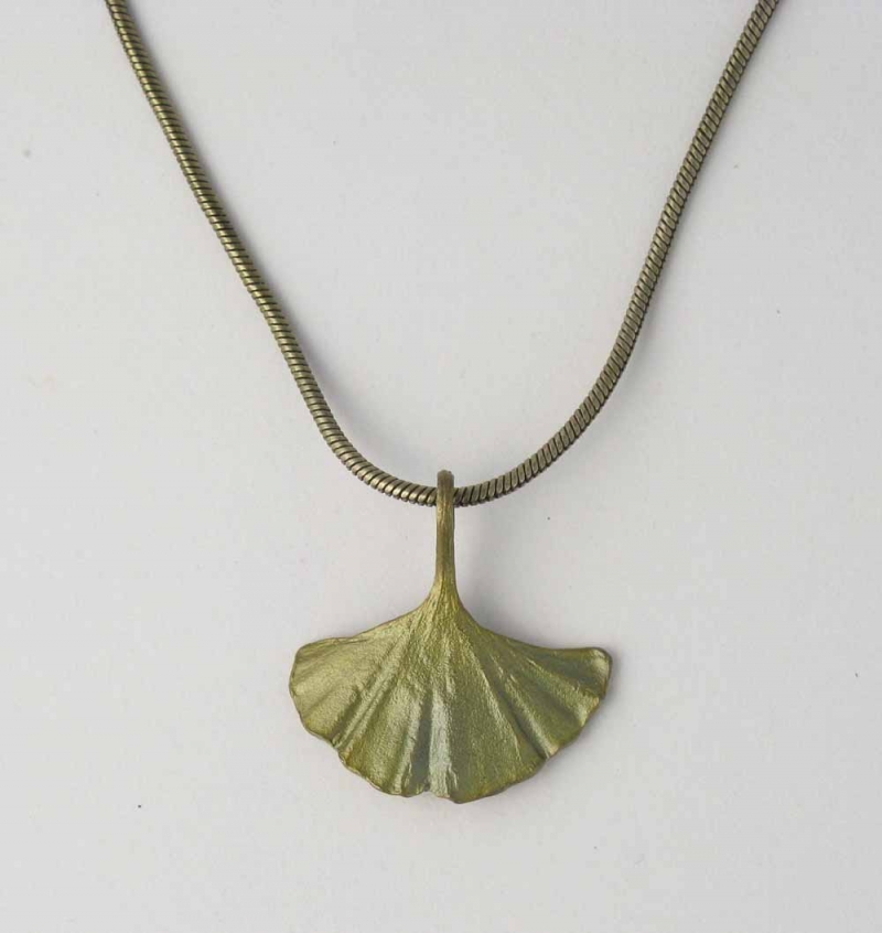 Ginkgo Single Leaf Necklace